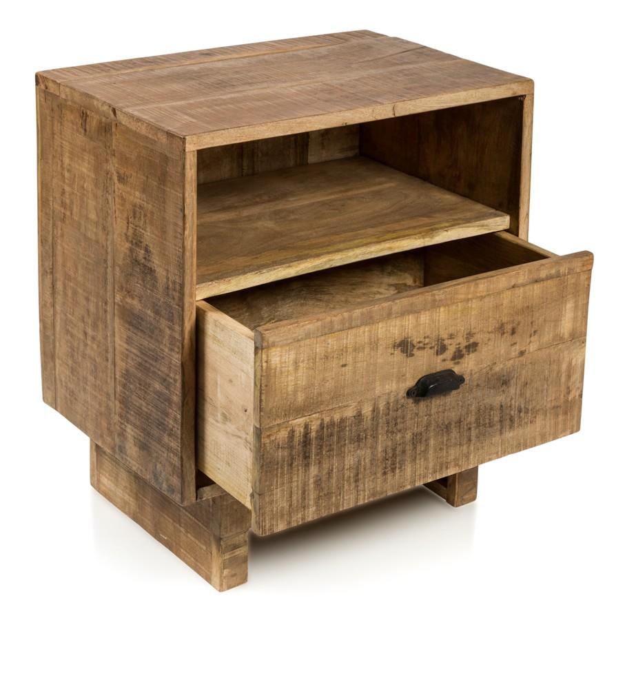 Swazi 1 Drawer Mango Wood Bedside Table-Sleeping-Home & Giftware-Default Title---abc