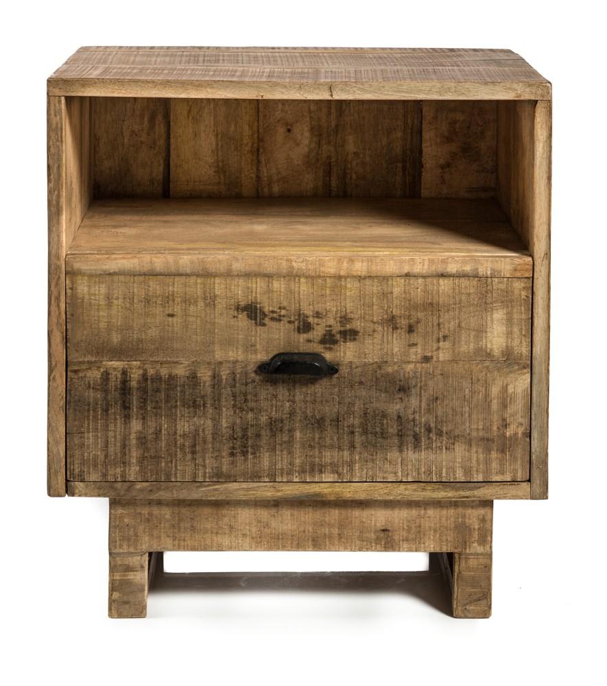 Swazi 1 Drawer Mango Wood Bedside Table-Sleeping-Home & Giftware-Default Title---abc
