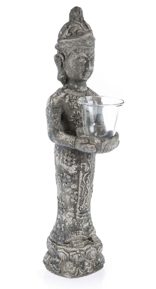 Ceramic Standing Buddha Candle Holder-abc