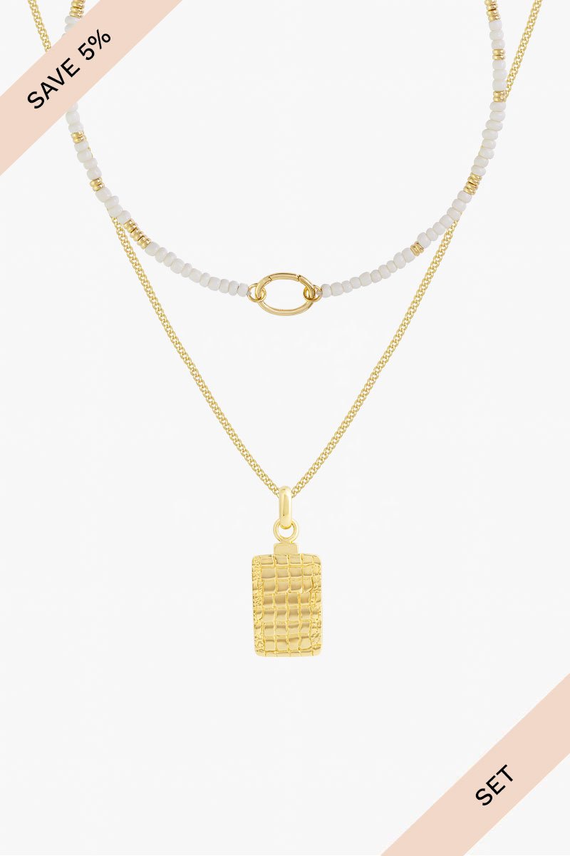 Crocodile clasp set gold plated-abc