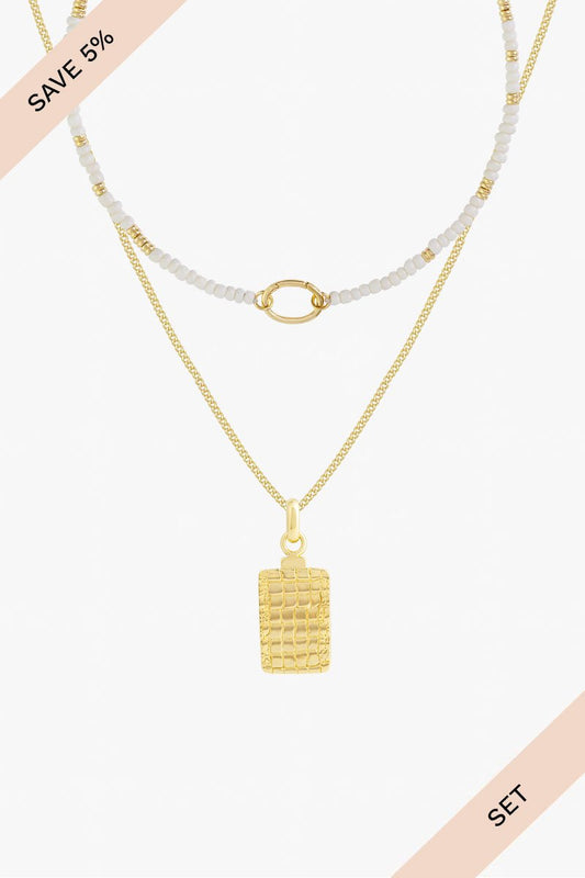 Crocodile clasp set gold plated-abc