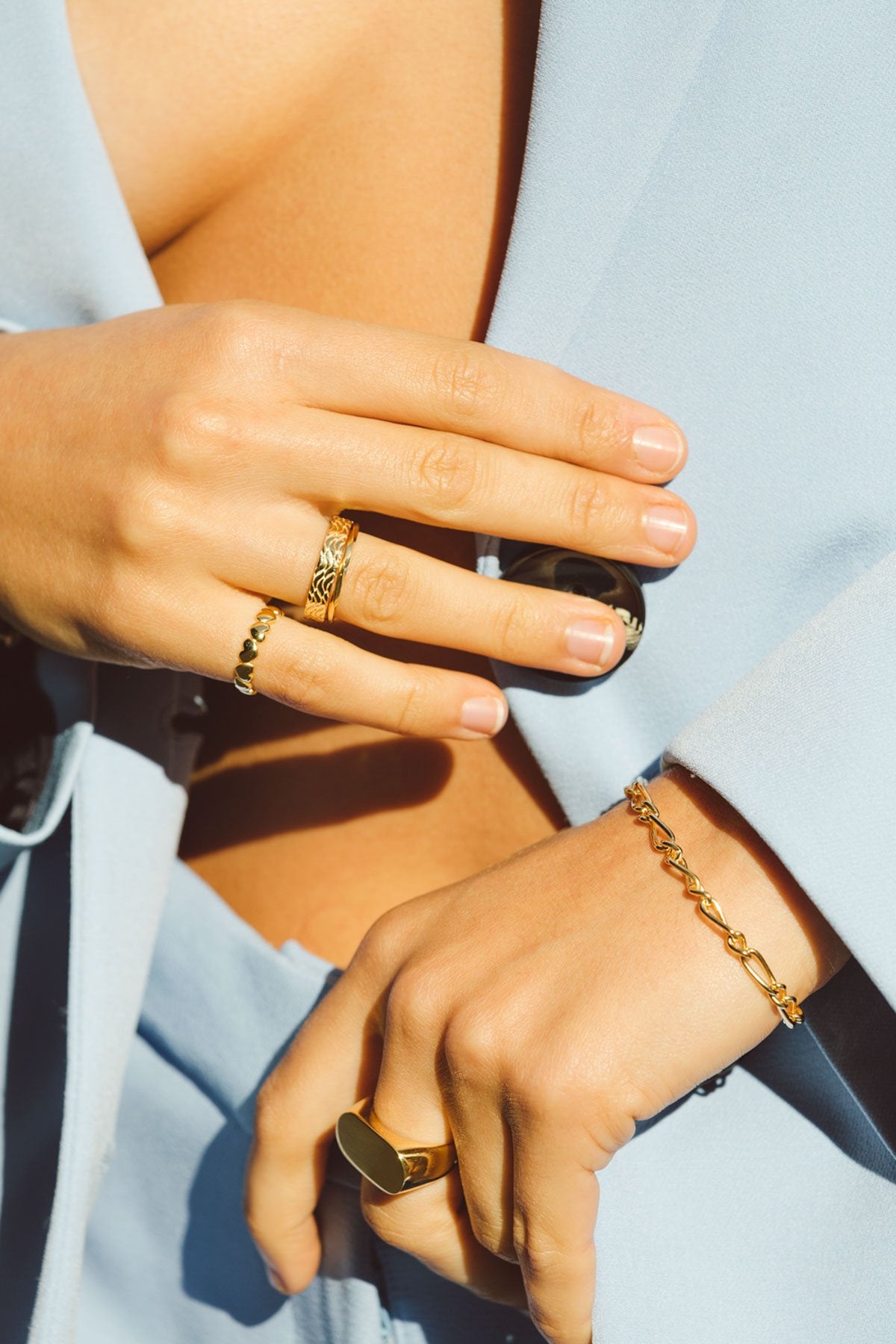 L'amour pinky ring gold plated-abc