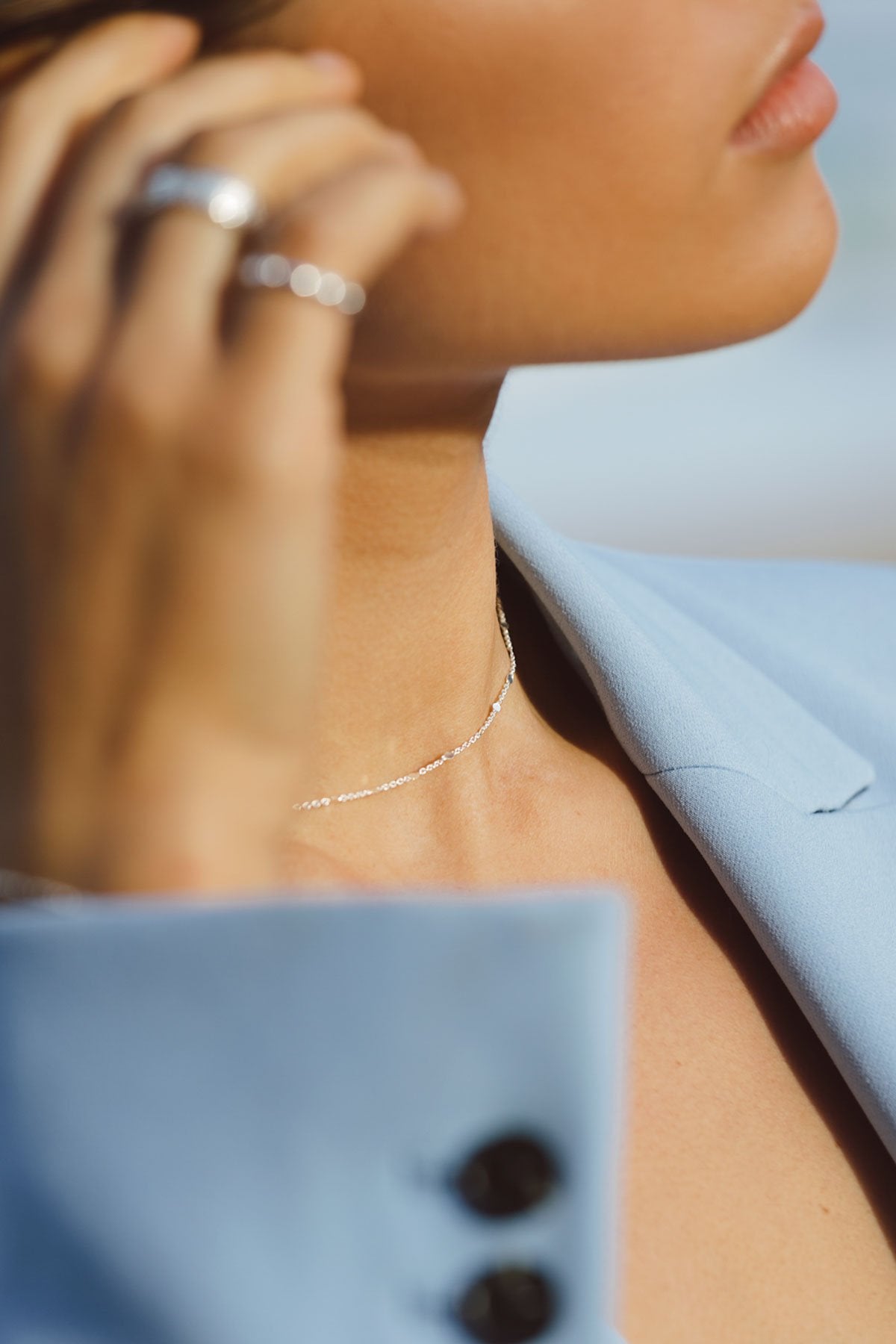 Small drops chain silver-Necklace-wildthings_collectables-Silver---abc