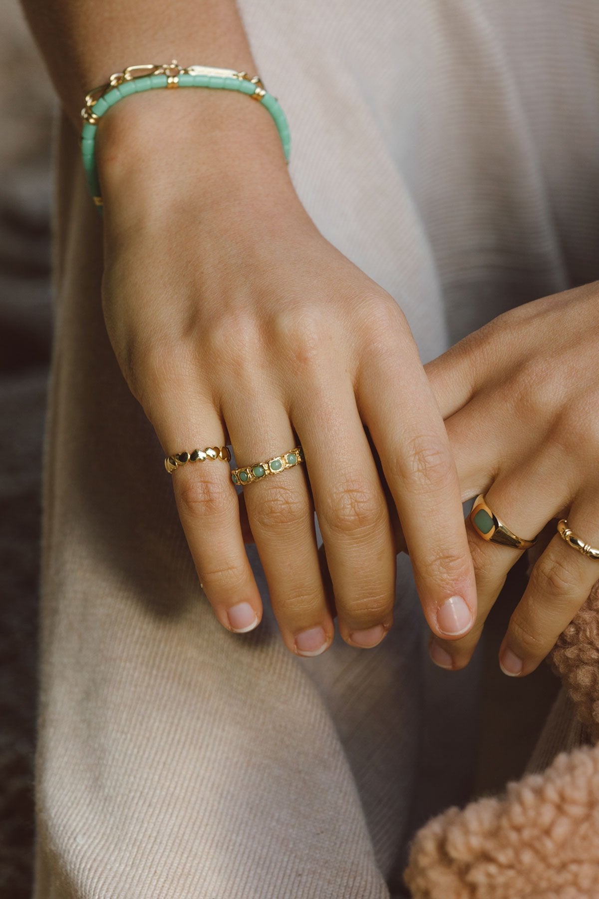 L'amour pinky ring gold plated-abc