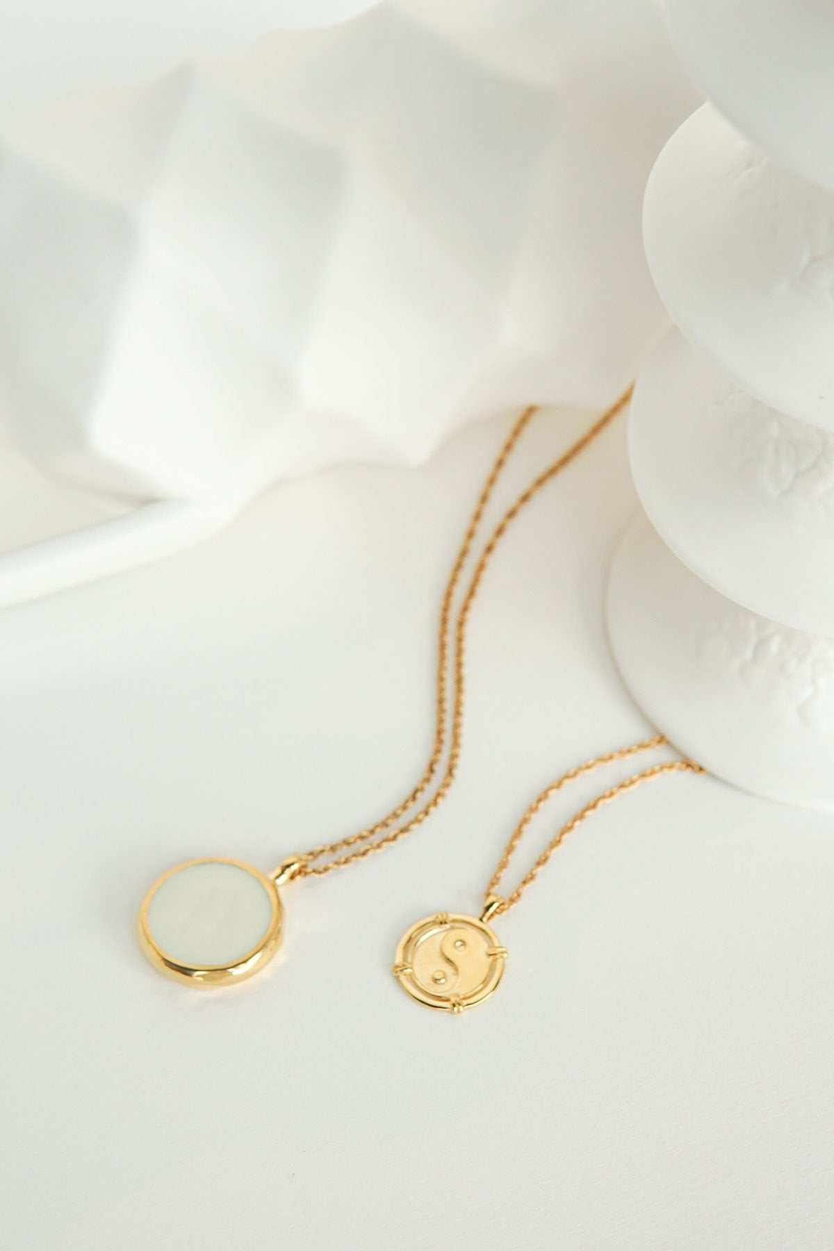 Yin yang coin pendant gold plated-Pendant-wildthings_collectables-Pendant-Gold Plated--abc