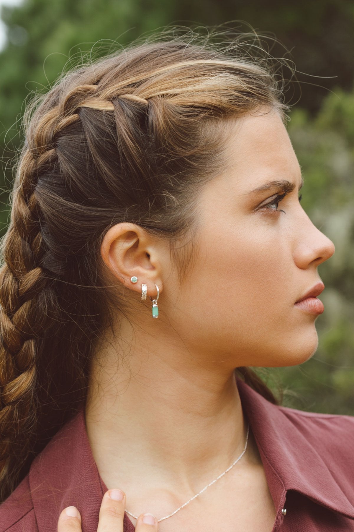 Sea green stud silver-Stud-wildthings_collectables-Silver---abc