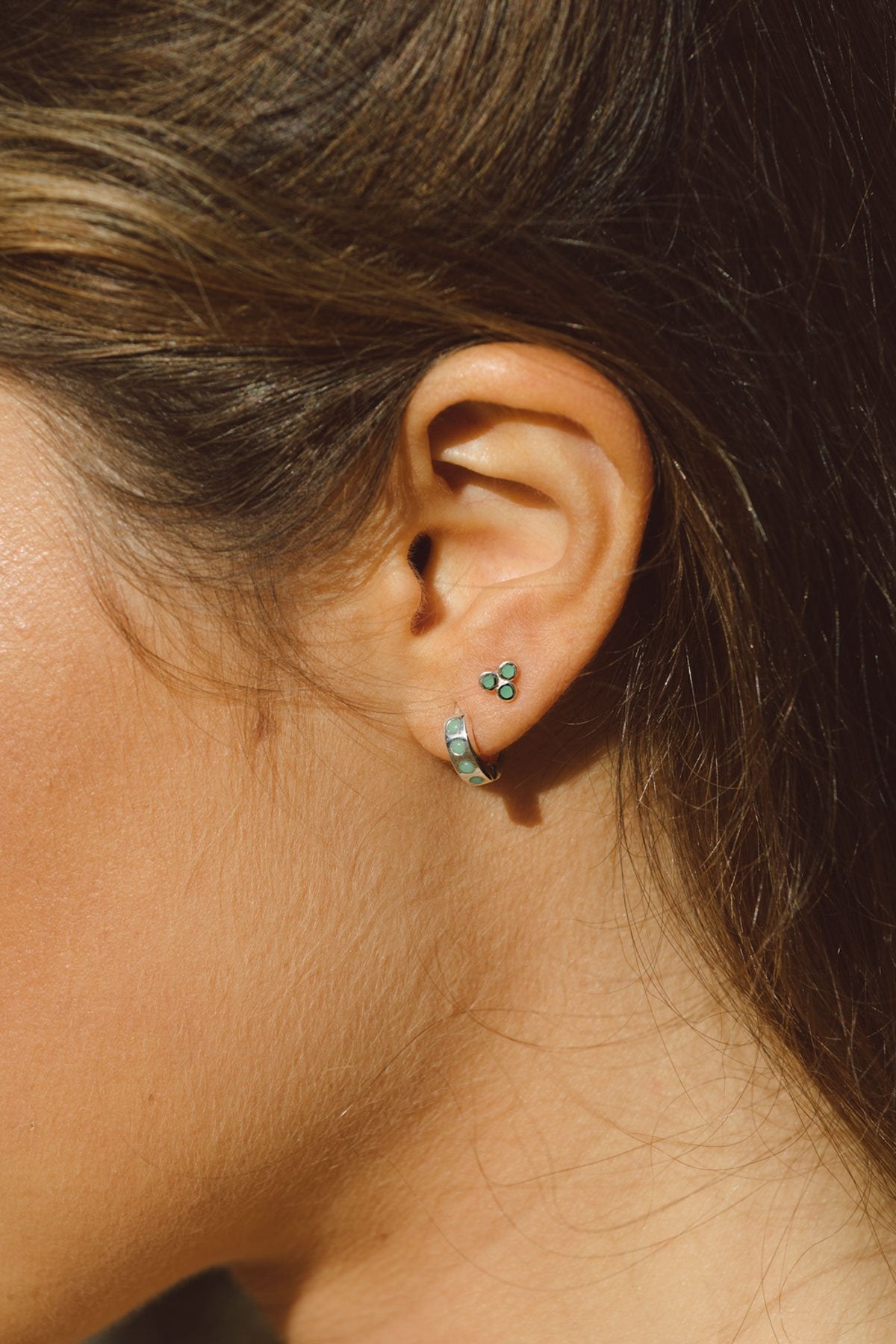 Multi ice stud silver-abc