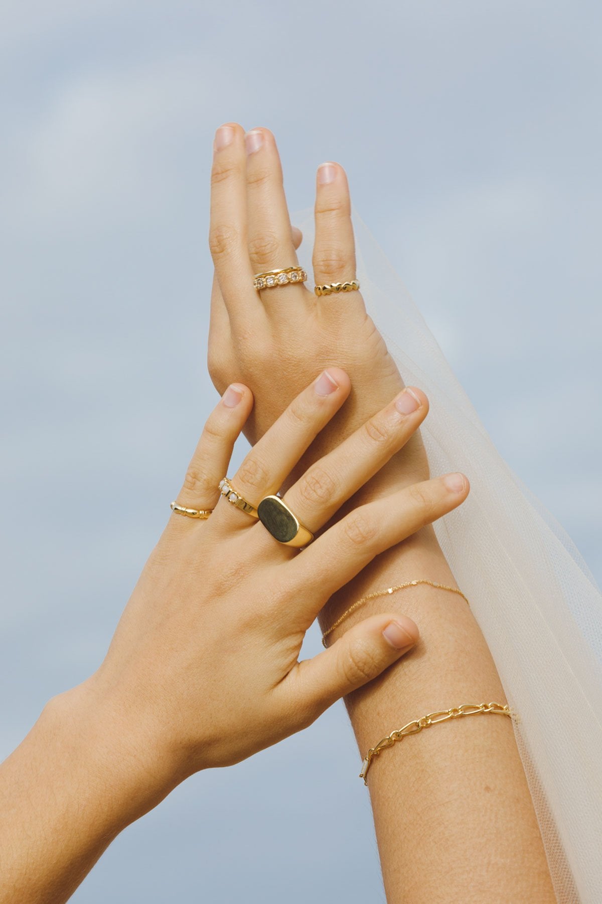 L'amour pinky ring gold plated-abc