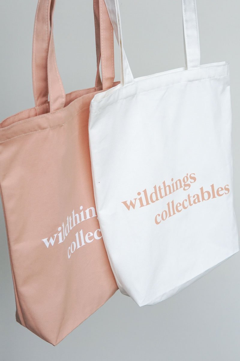 Canvas bag white-abc