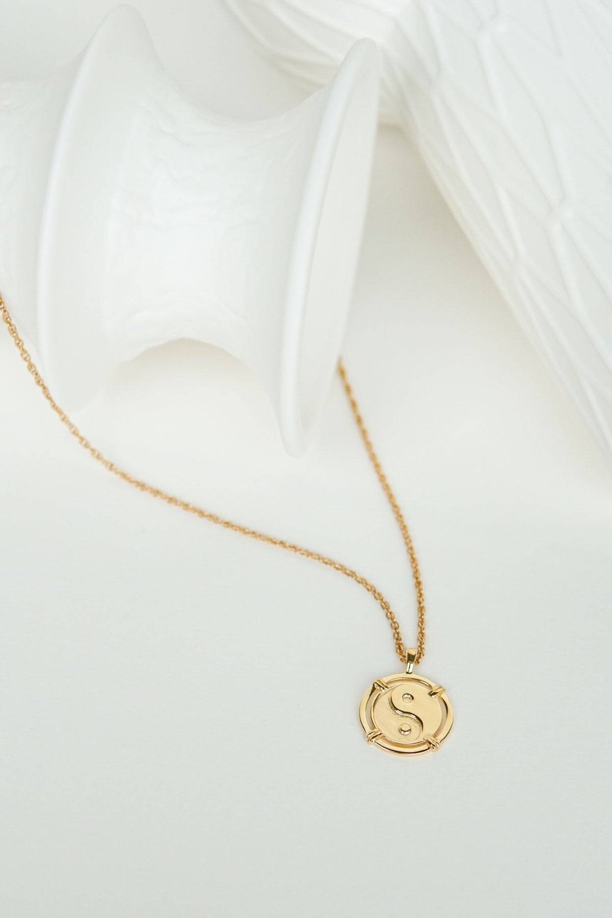 Yin yang coin pendant gold plated-Pendant-wildthings_collectables-Pendant-Gold Plated--abc