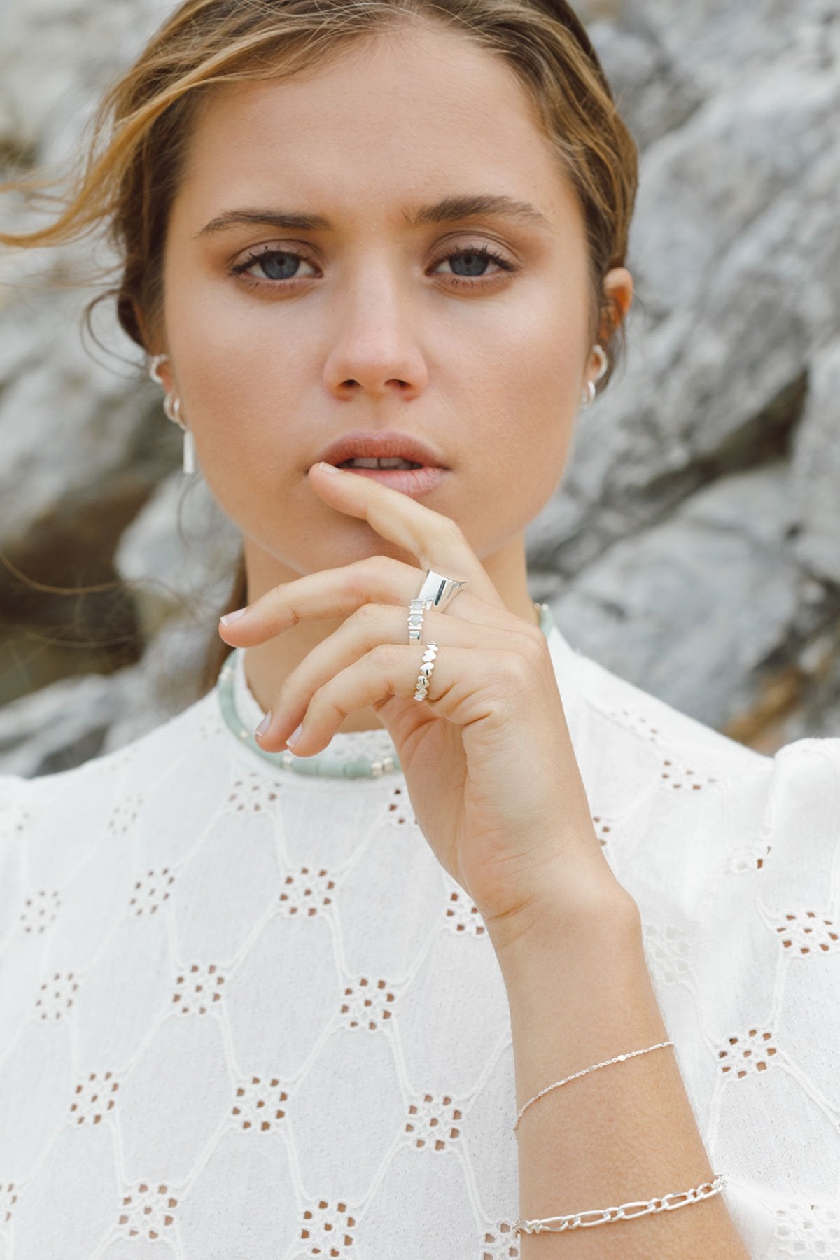 L'amour pinky ring silver-abc