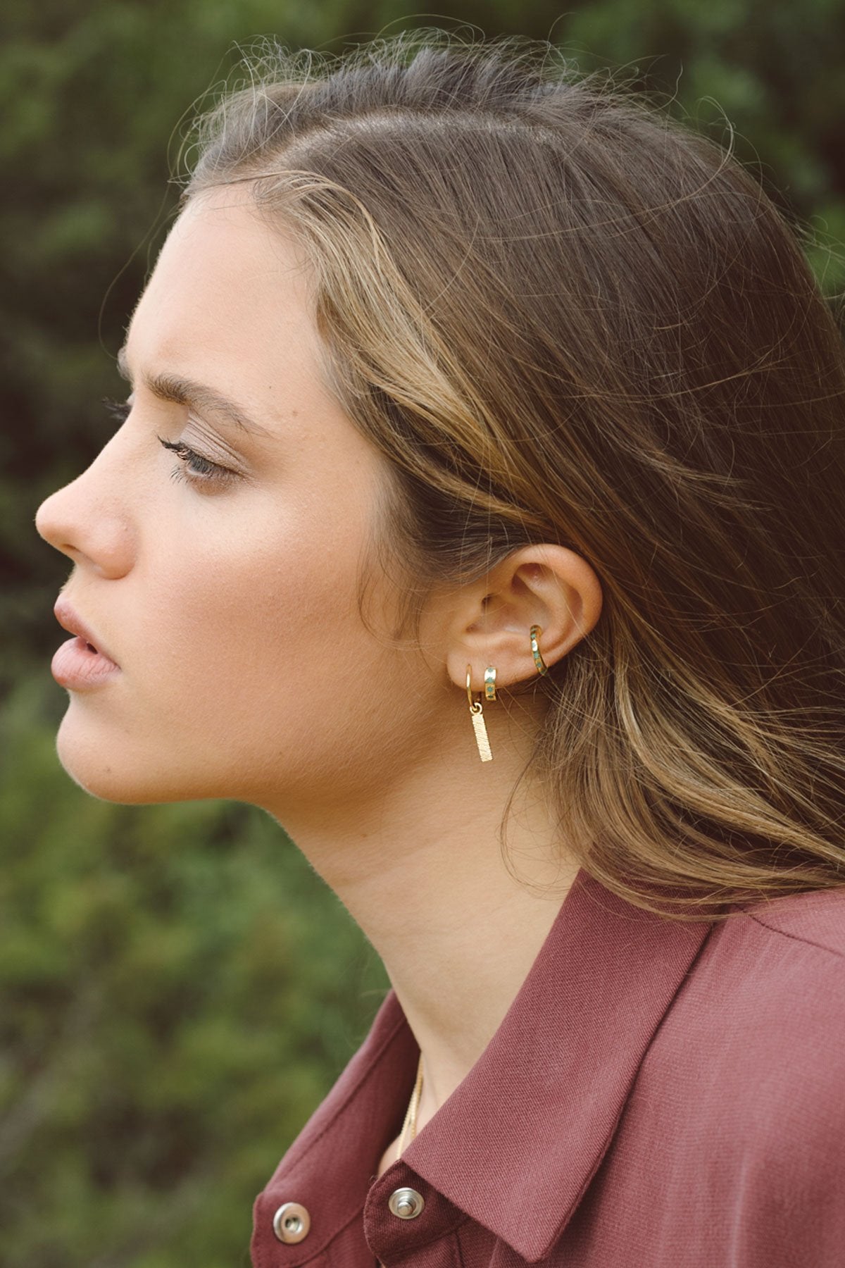 Ice star huggie gold plated-abc