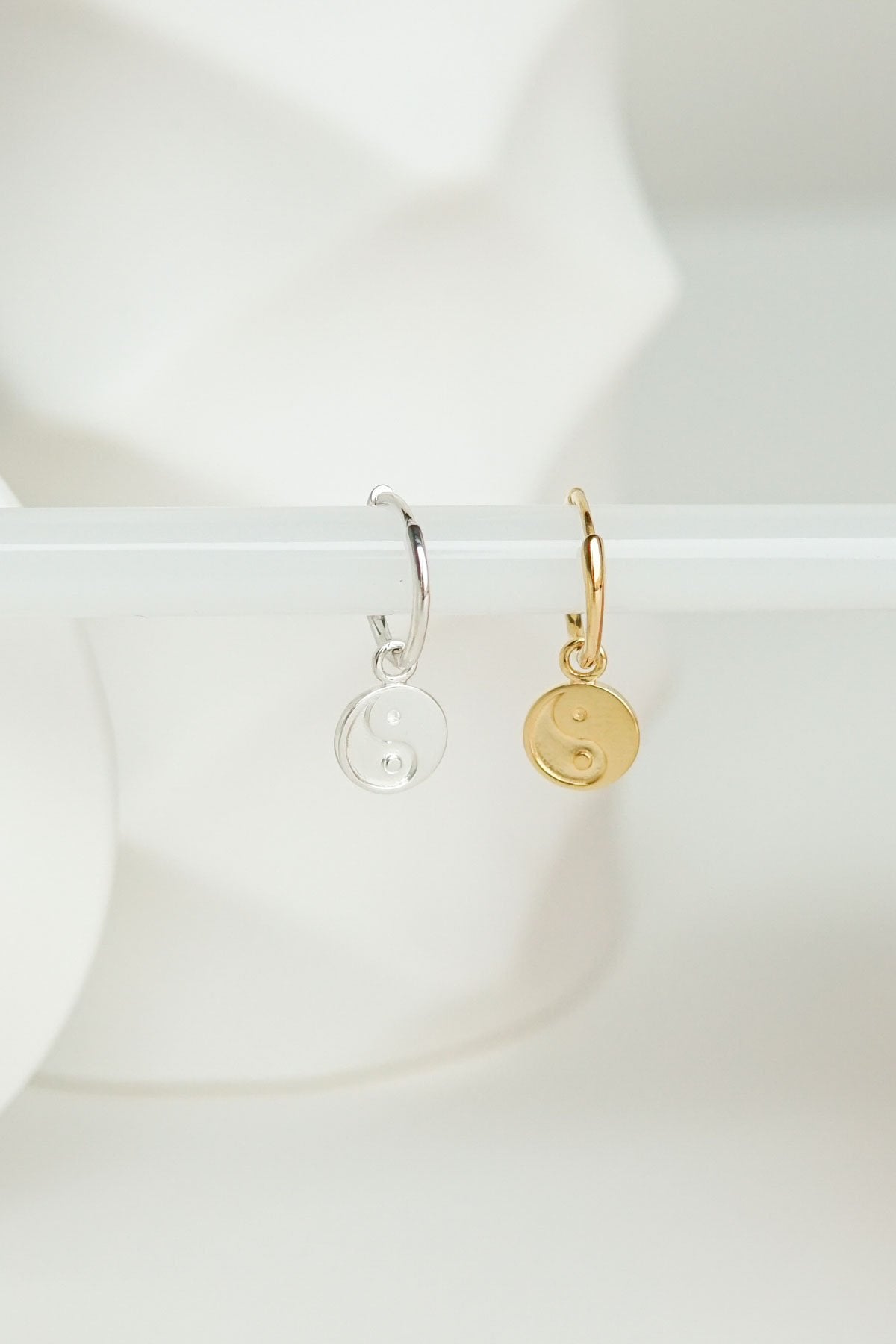Yin yang coin earring gold plated-Earring-wildthings_collectables-Gold Plated---abc