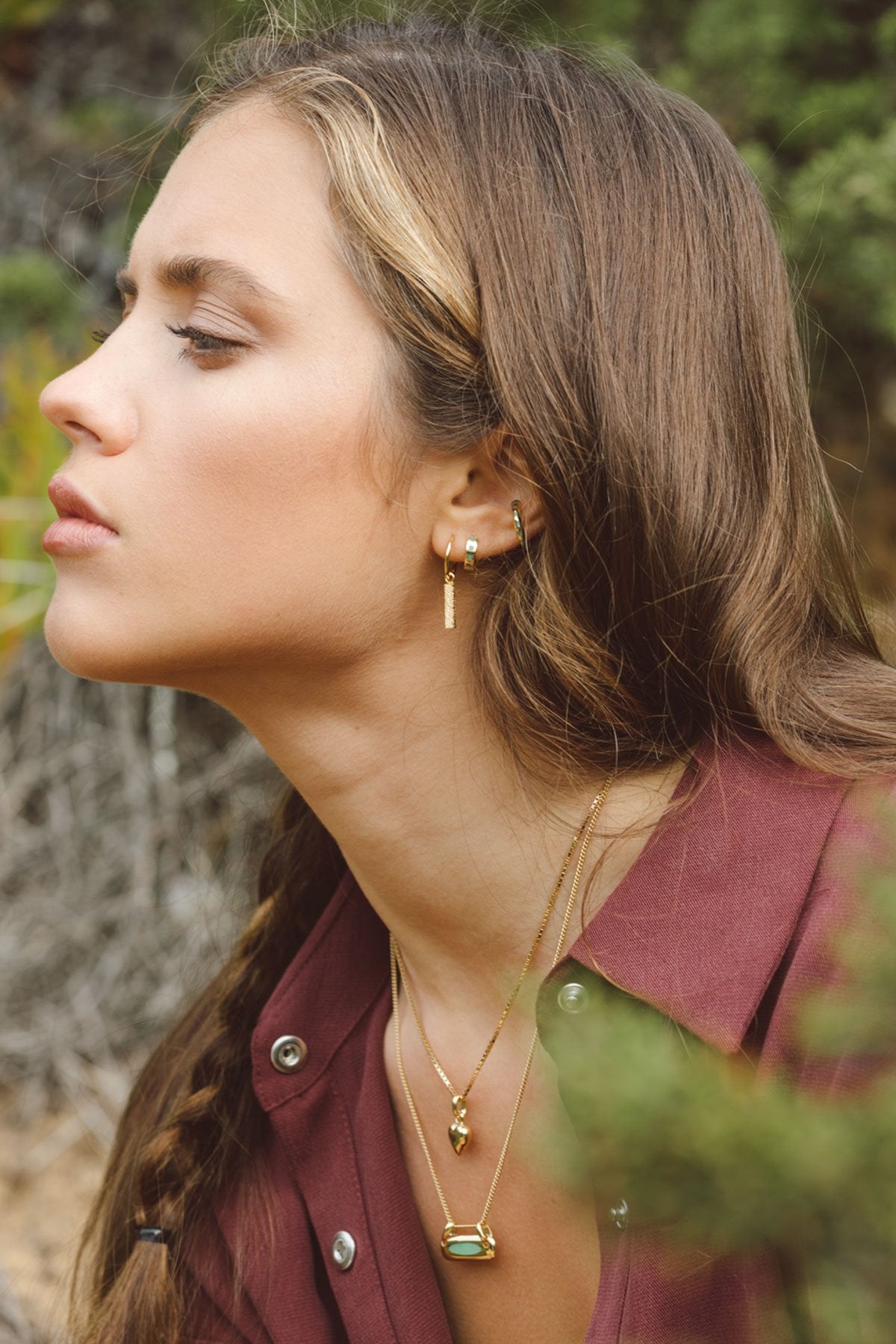 Ice star ear cuff gold plated-abc