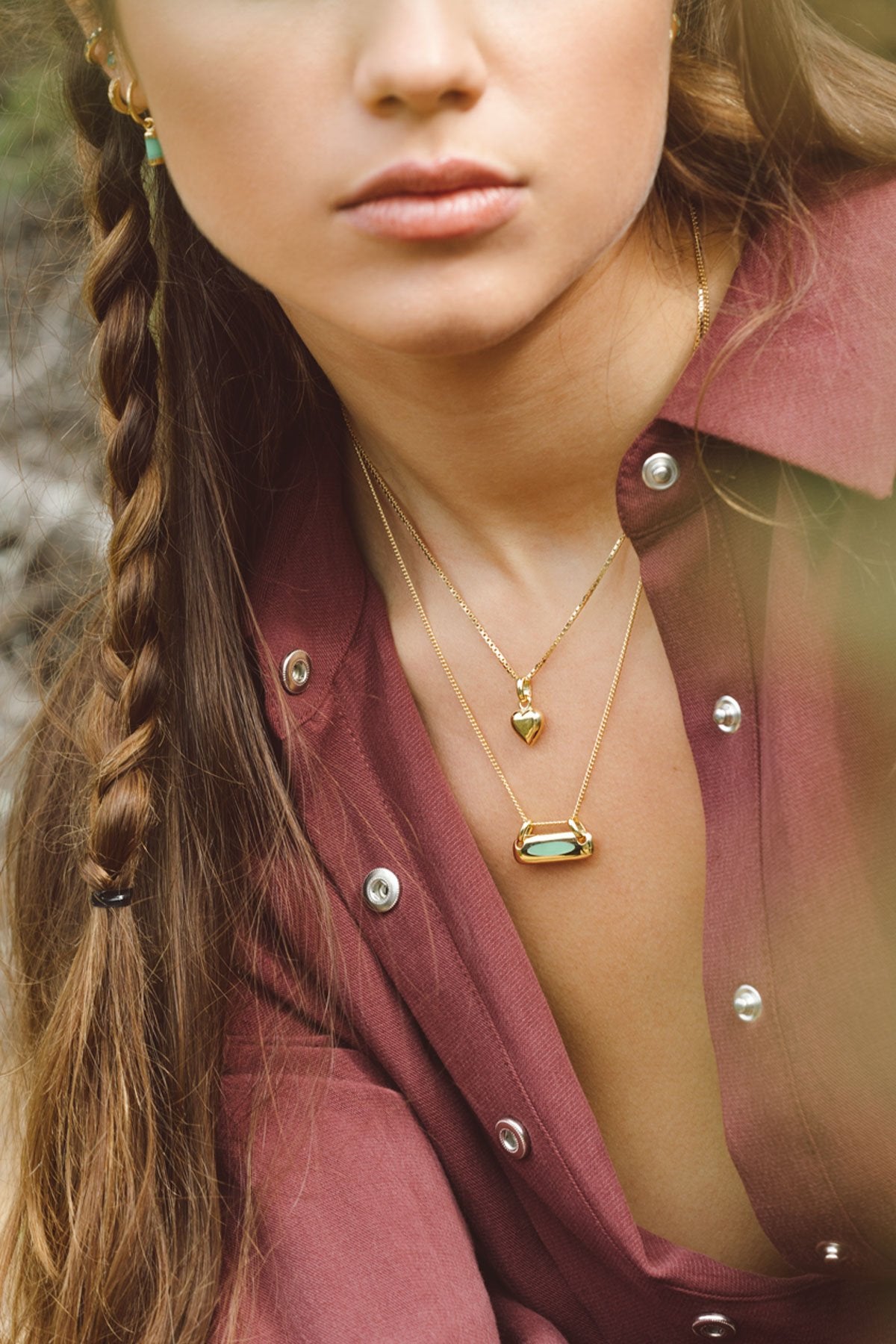 Iconic balance bar pendant gold plated-abc