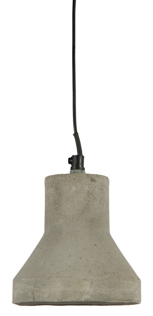 Raw Concrete Pendant Light with Aluminium Canopy-Lighting-Home & Giftware-Default Title---abc
