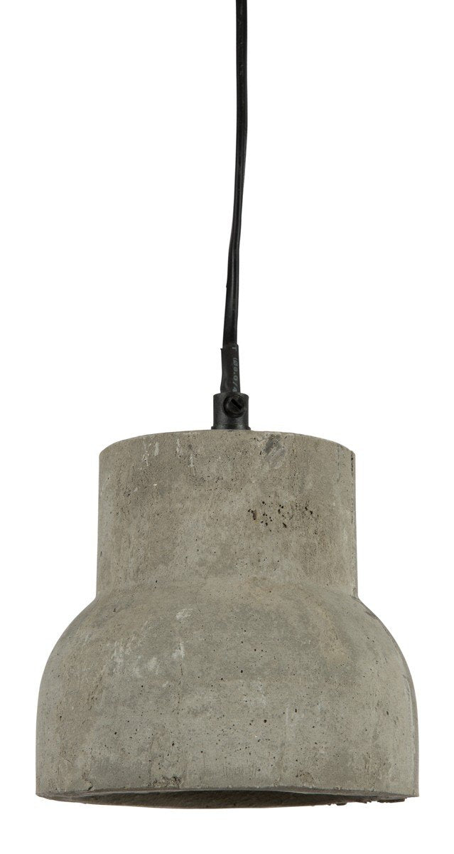 Raw Concrete Pendant Light with Aluminium Canopy-Lighting-Home & Giftware-Default Title---abc