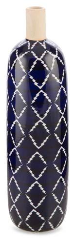 Ceramic Bottle Vase Morrocan Pattern Medium-abc