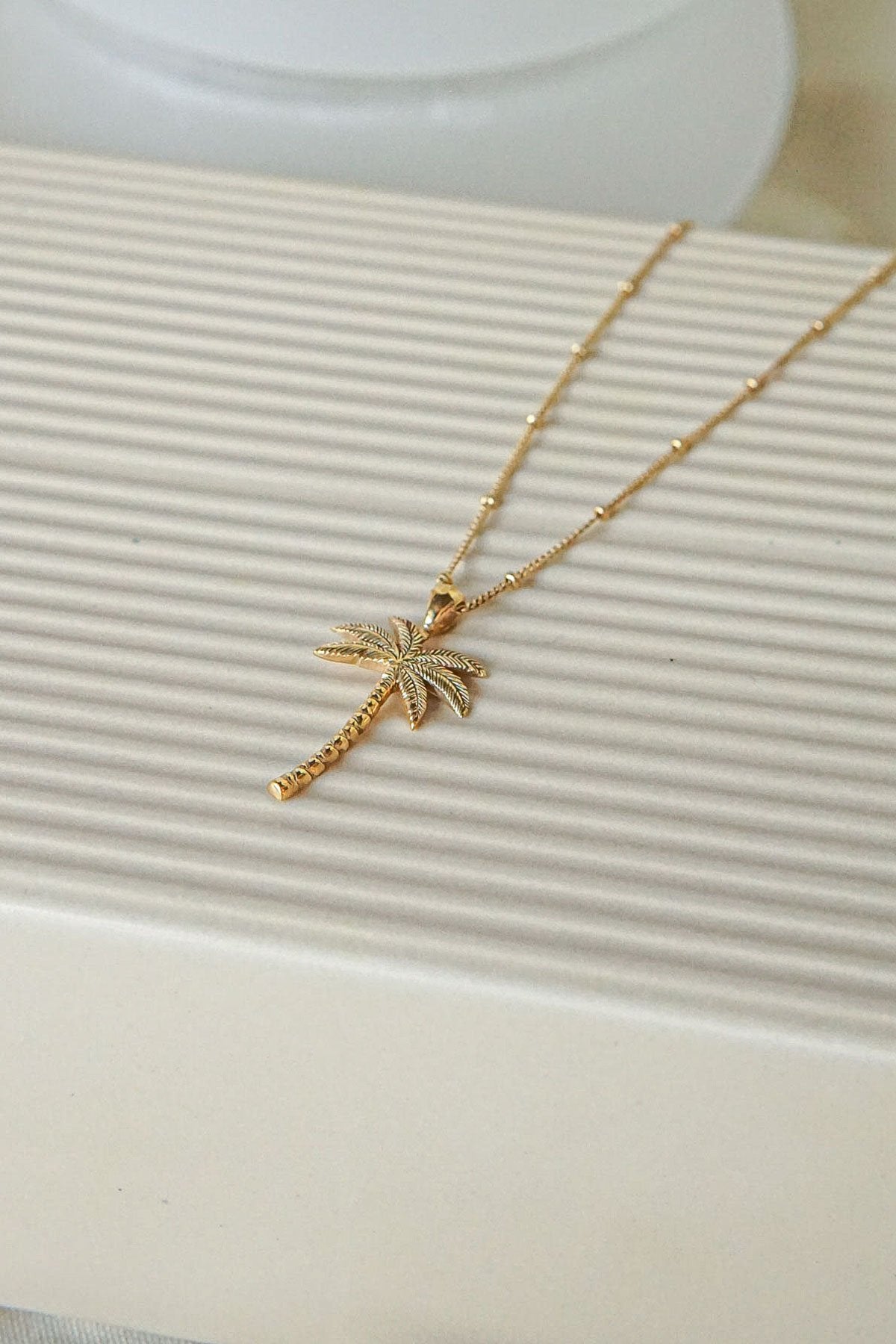 Palm tree pendant gold plated-abc
