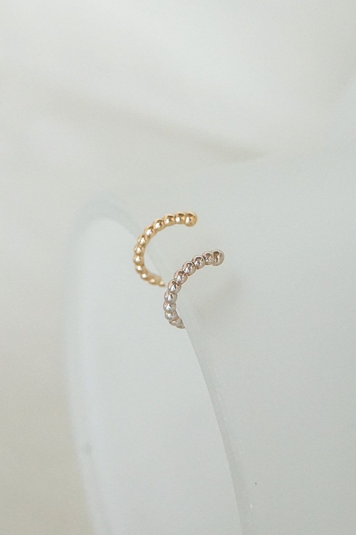 Bubble ear cuff gold plated-abc