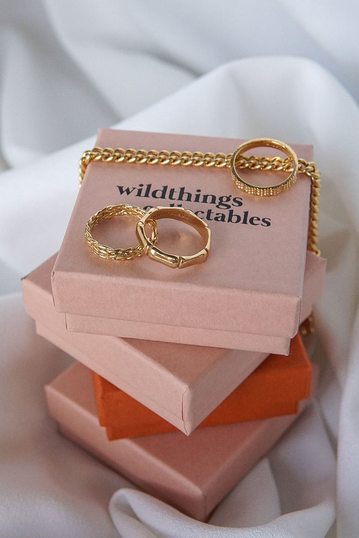 Five strand braided ring gold plated-abc