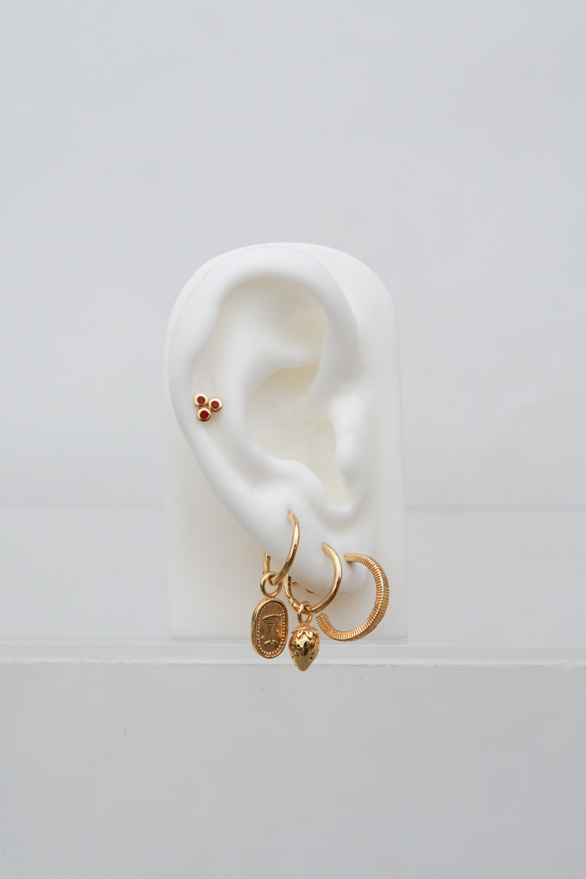 Multi berry stud gold plated-abc