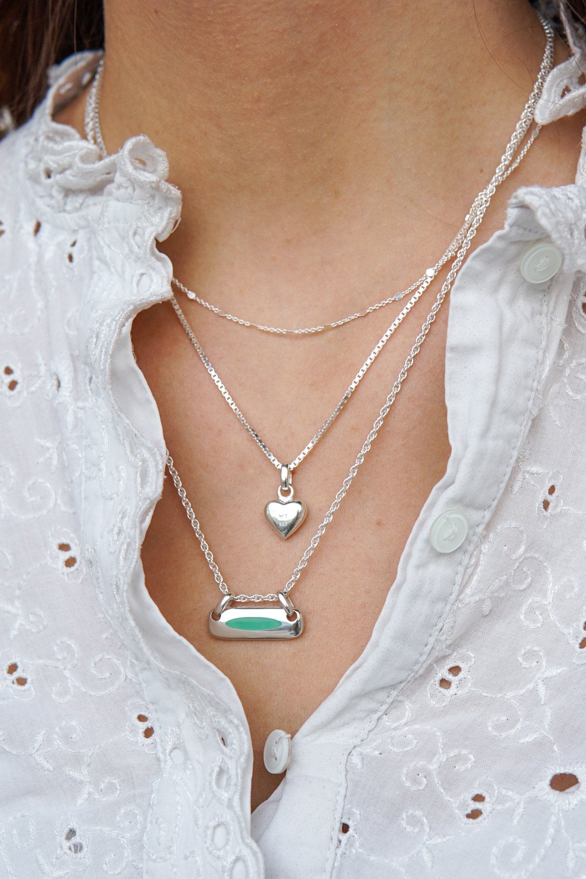 Iconic balance bar pendant silver-abc