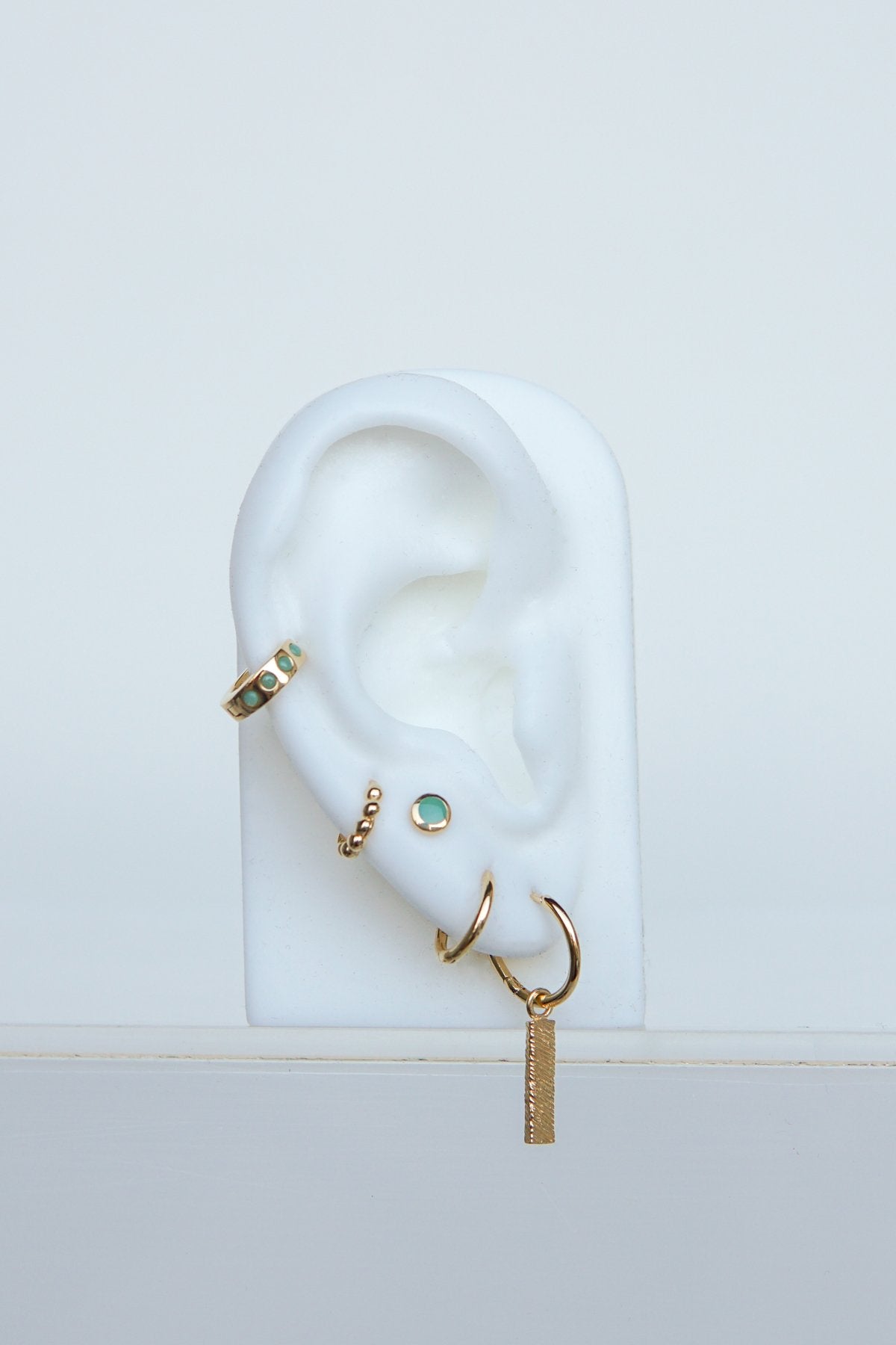 Small dots hoop gold plated (9mm)-Hoop-wildthings_collectables-Gold plated-Single piece--abc