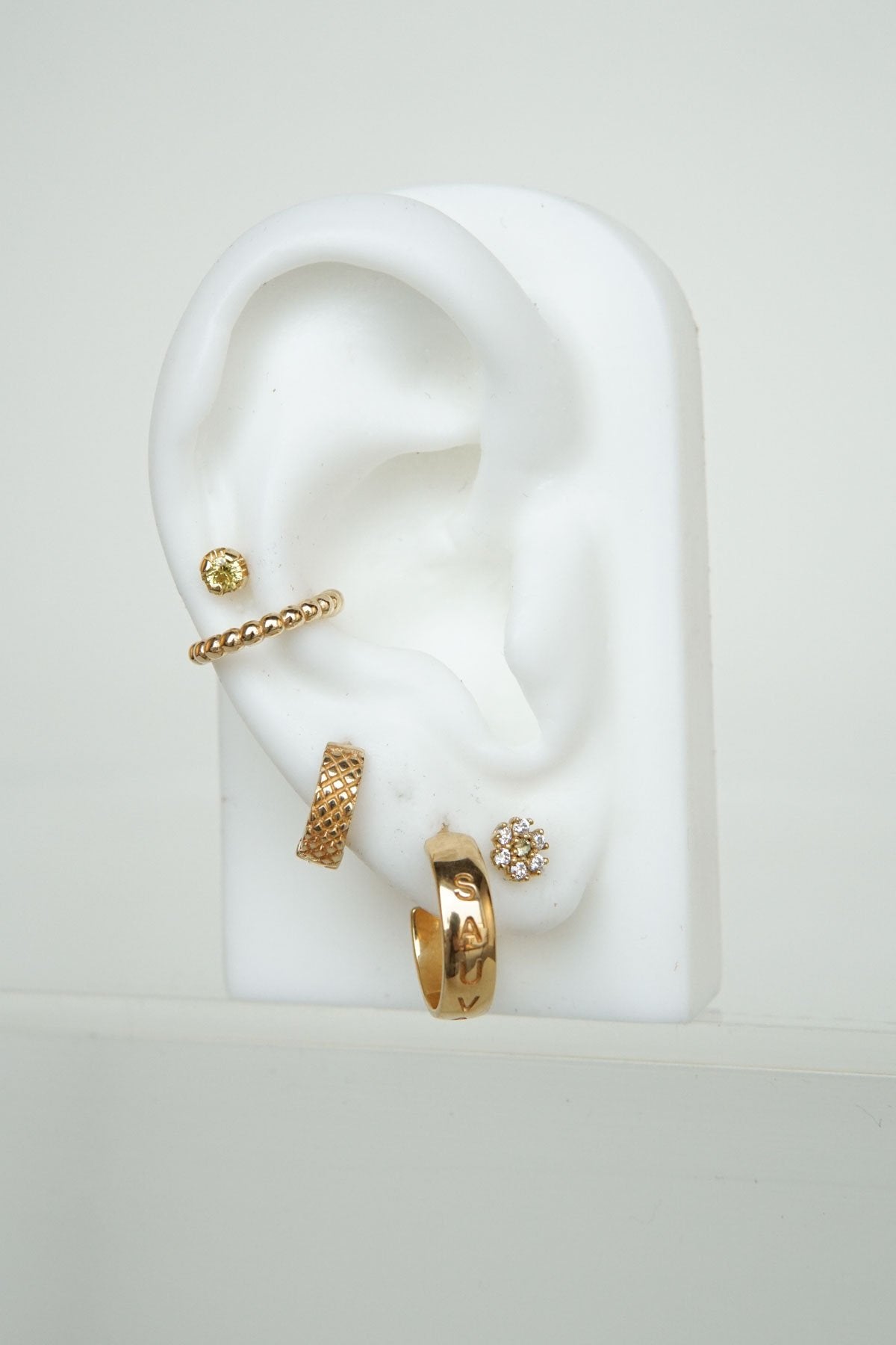 Python huggie gold plated-Earring-Wildthings_collectables-Gold plated---abc