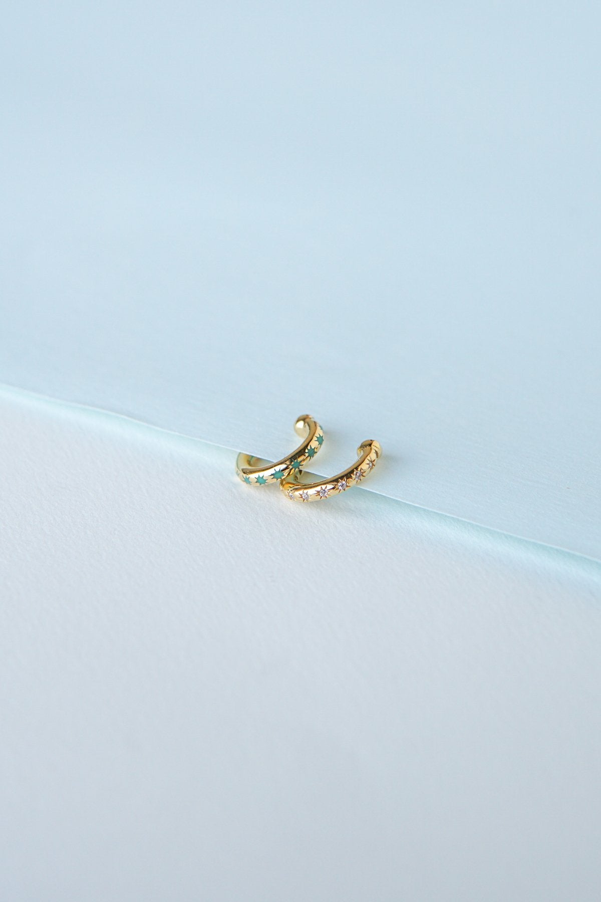 Ice star ear cuff gold plated-abc