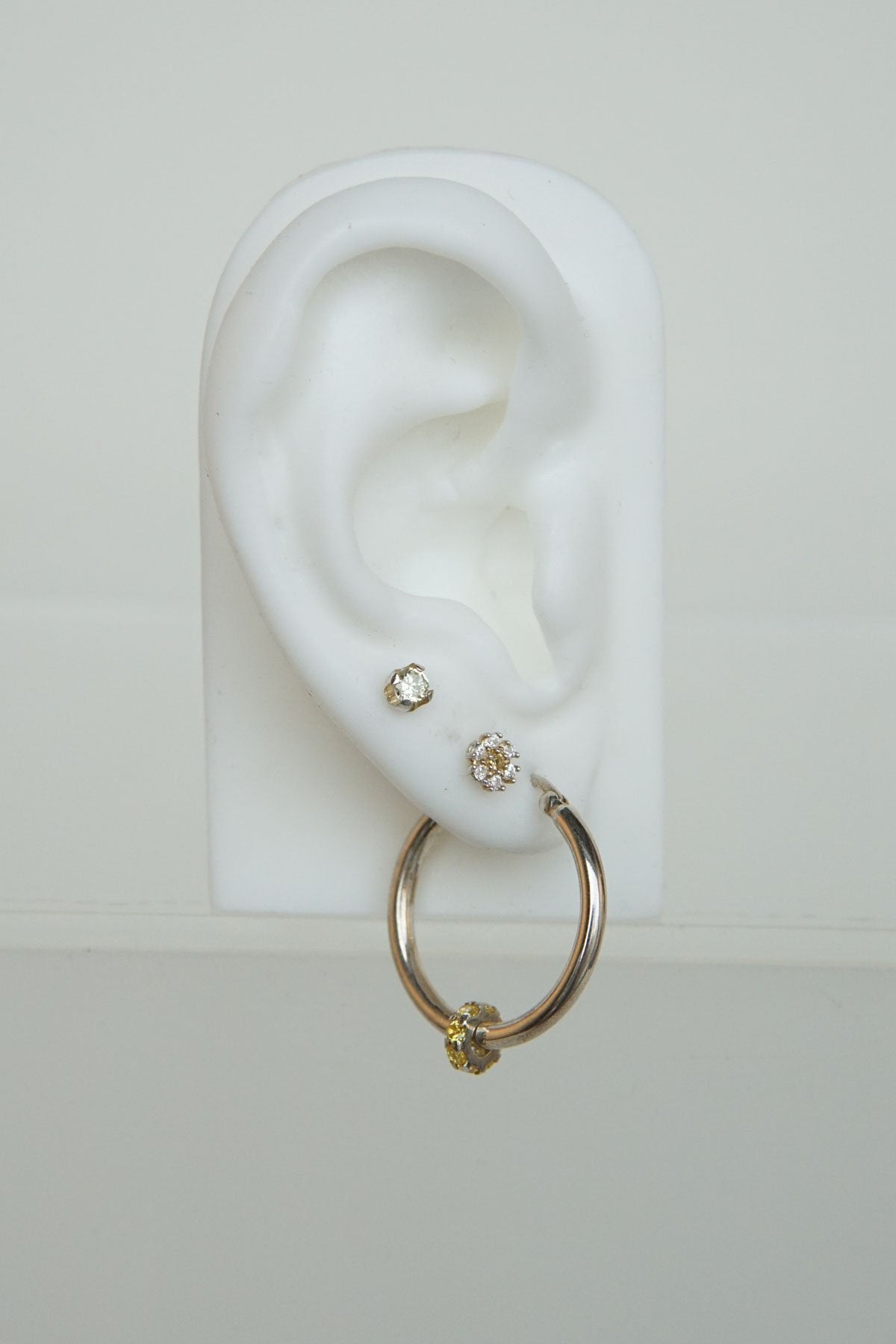 Ice flower stud silver-abc