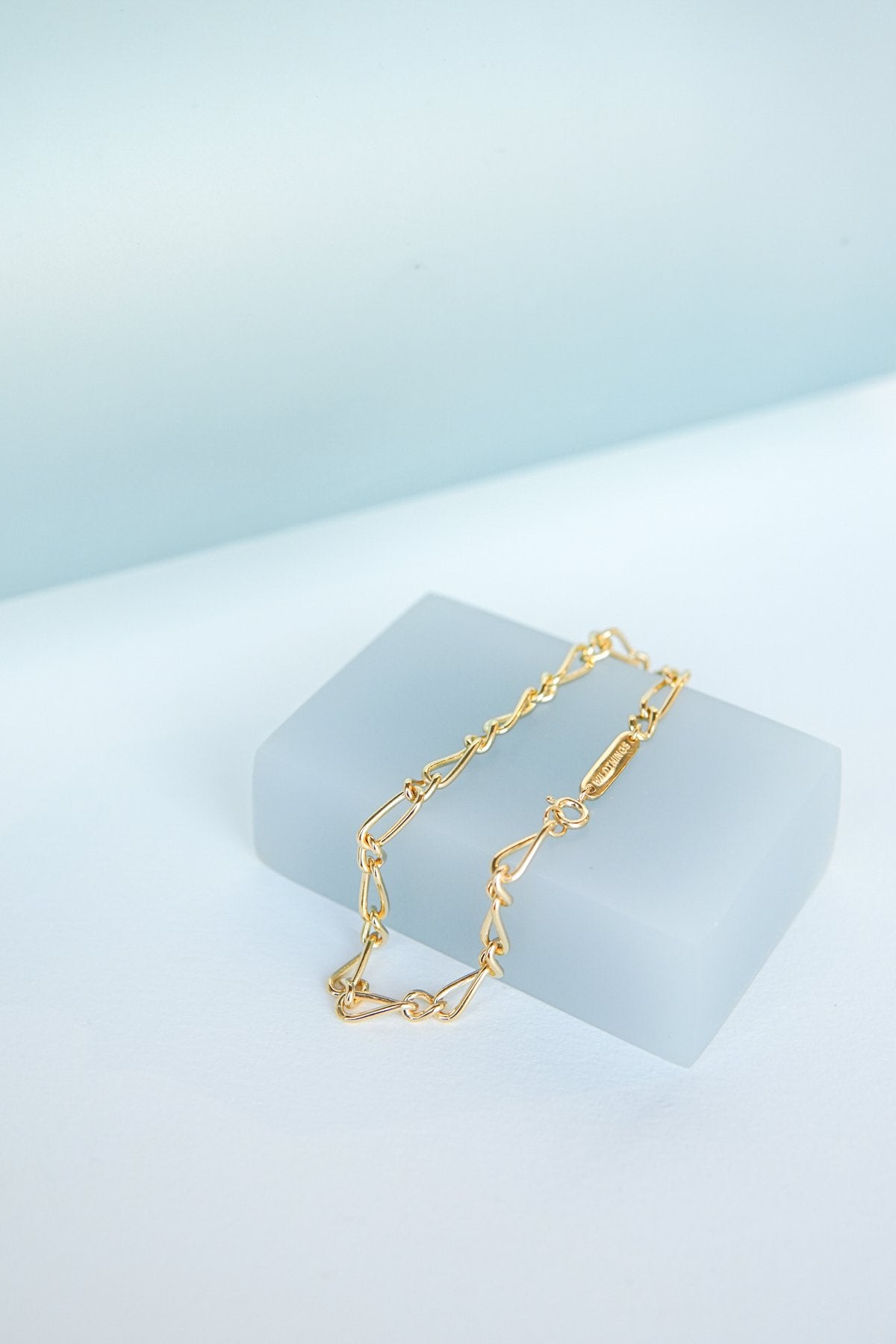 Chunky figaro bracelet gold plated-abc