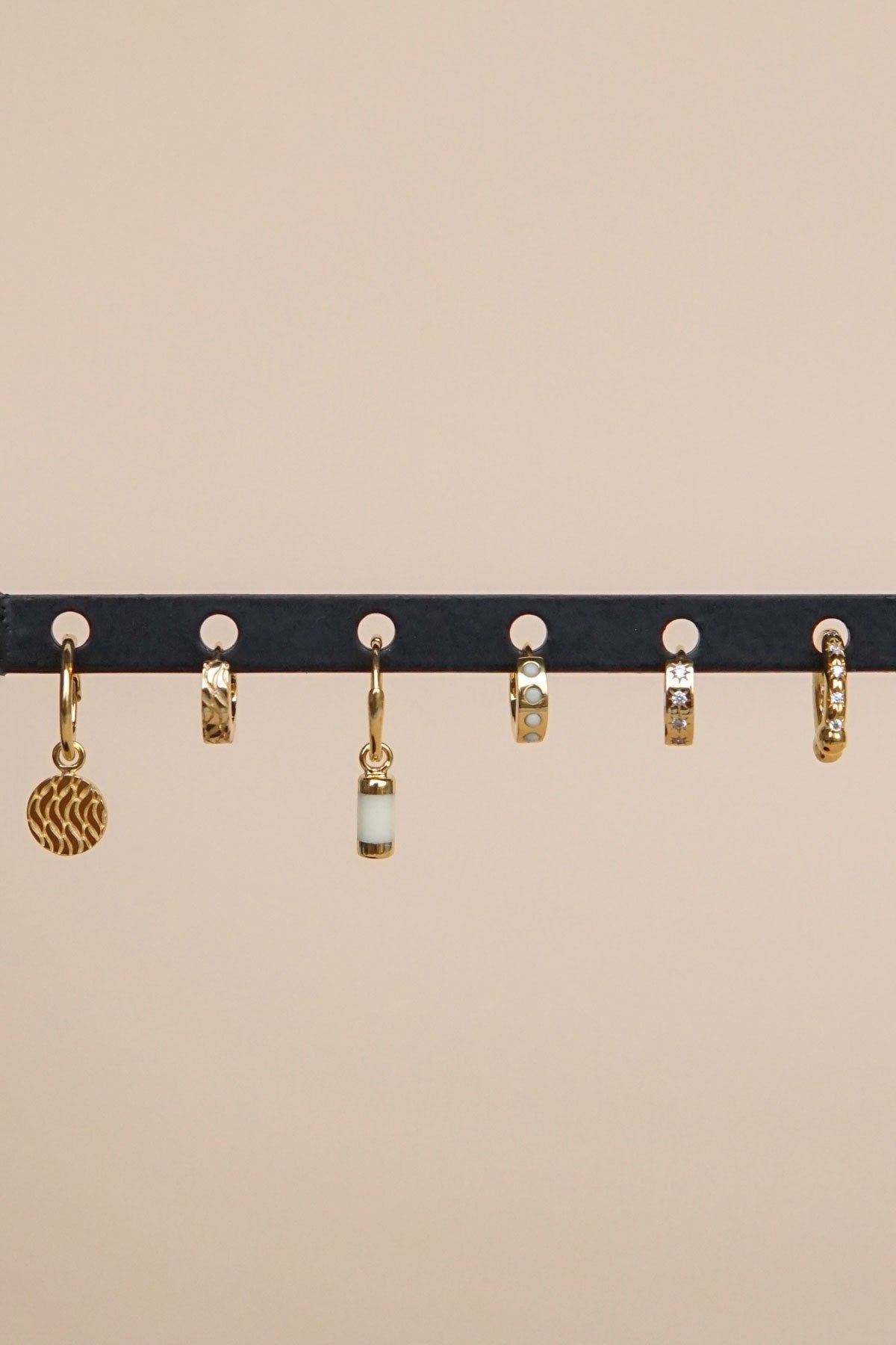 Cloud white earring gold plated-abc