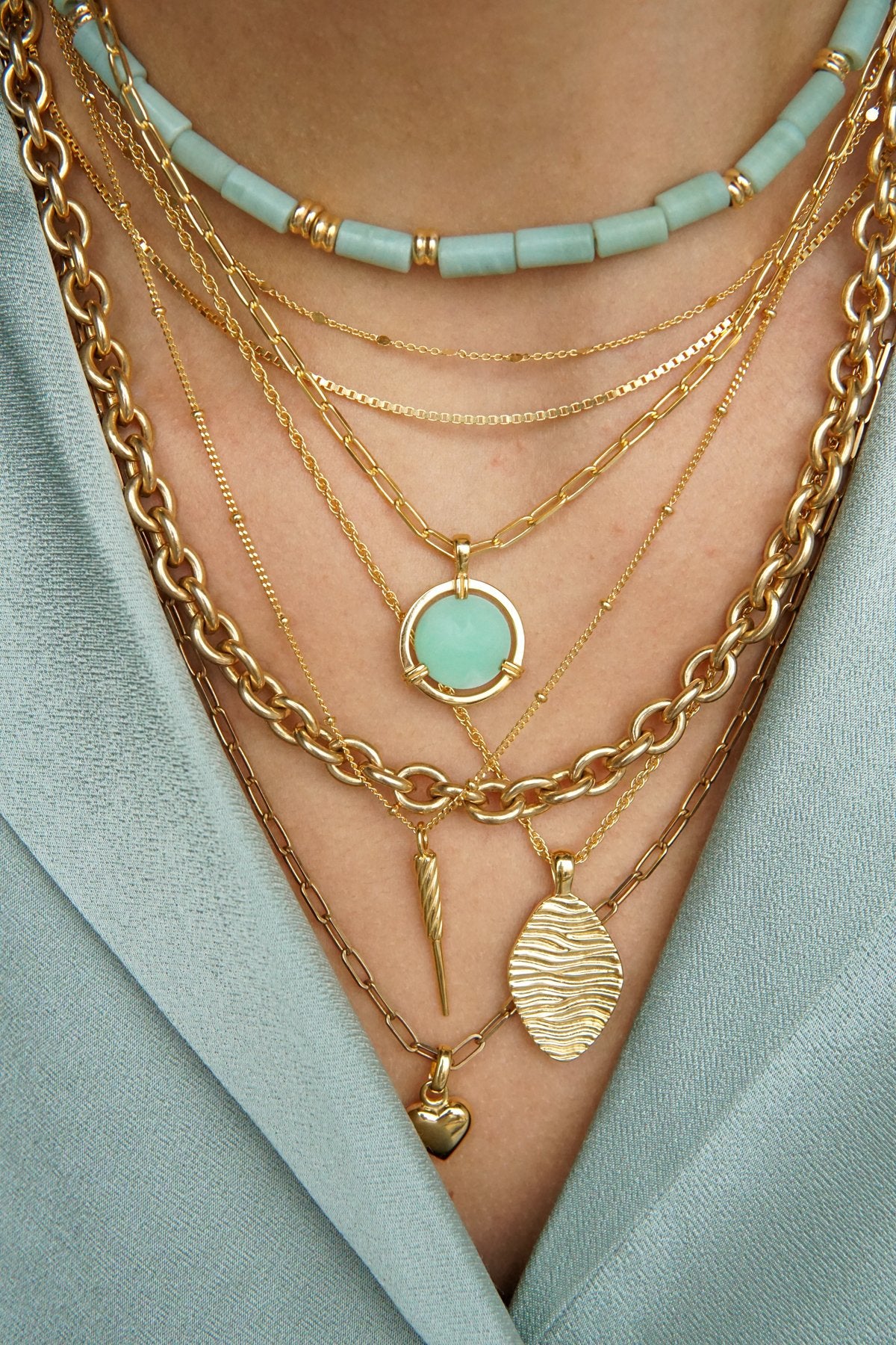 Water ripple pendant gold plated-Pendant-wildthings_collectables-Pendant-Gold plated--abc