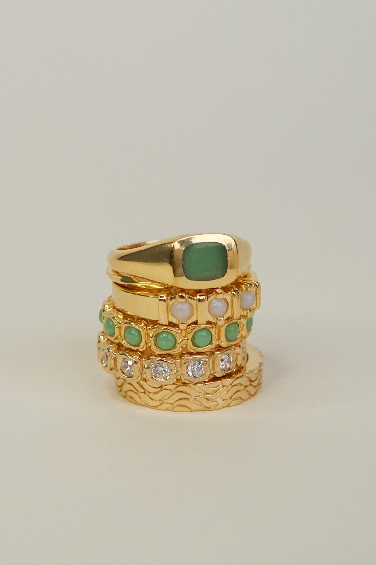 Wave ring gold plated--Wildthings_collectables-Gold plated-1 (US 6 / 16.5 mm)--abc