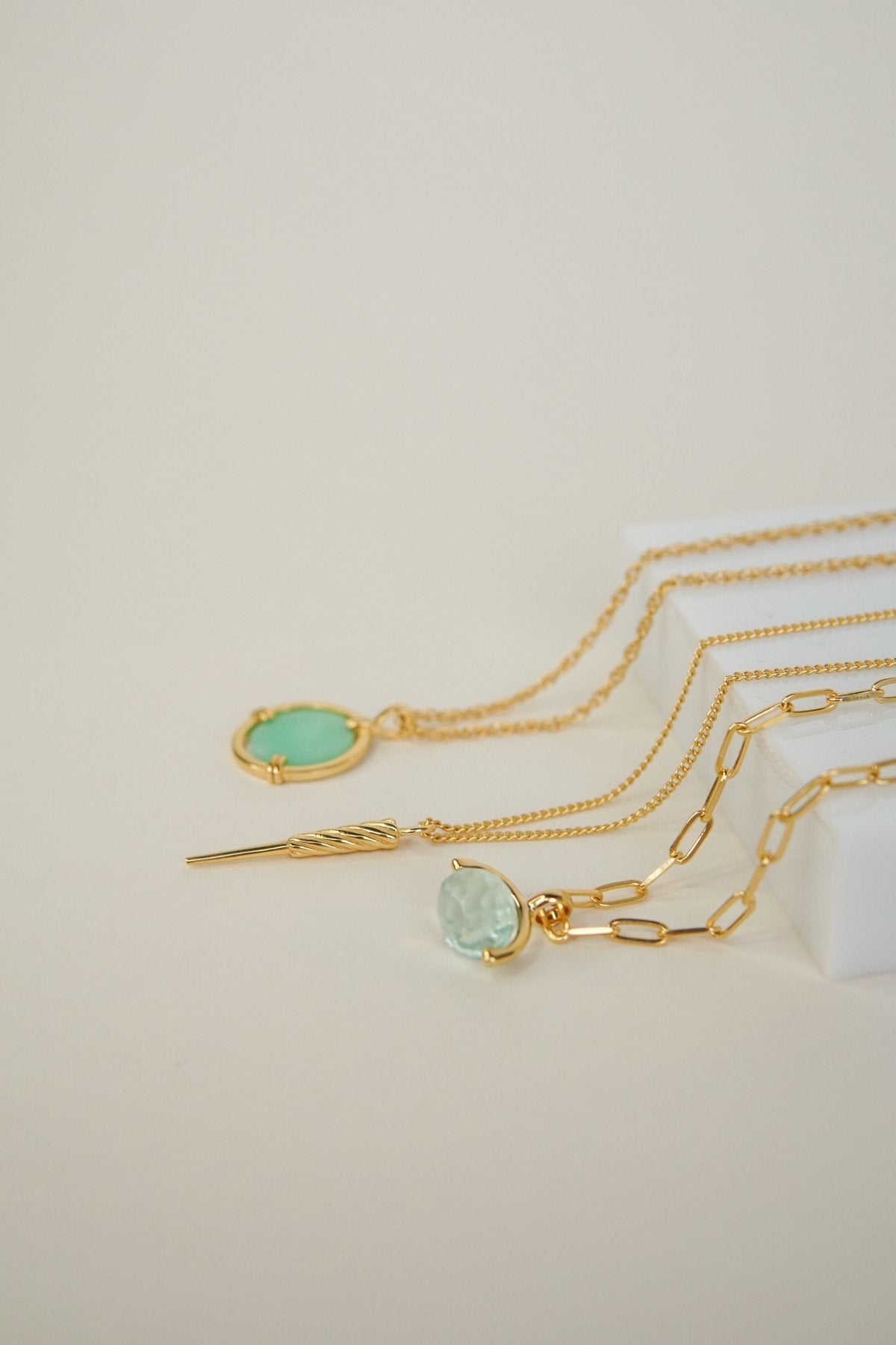 Ice pick pendant gold plated-abc