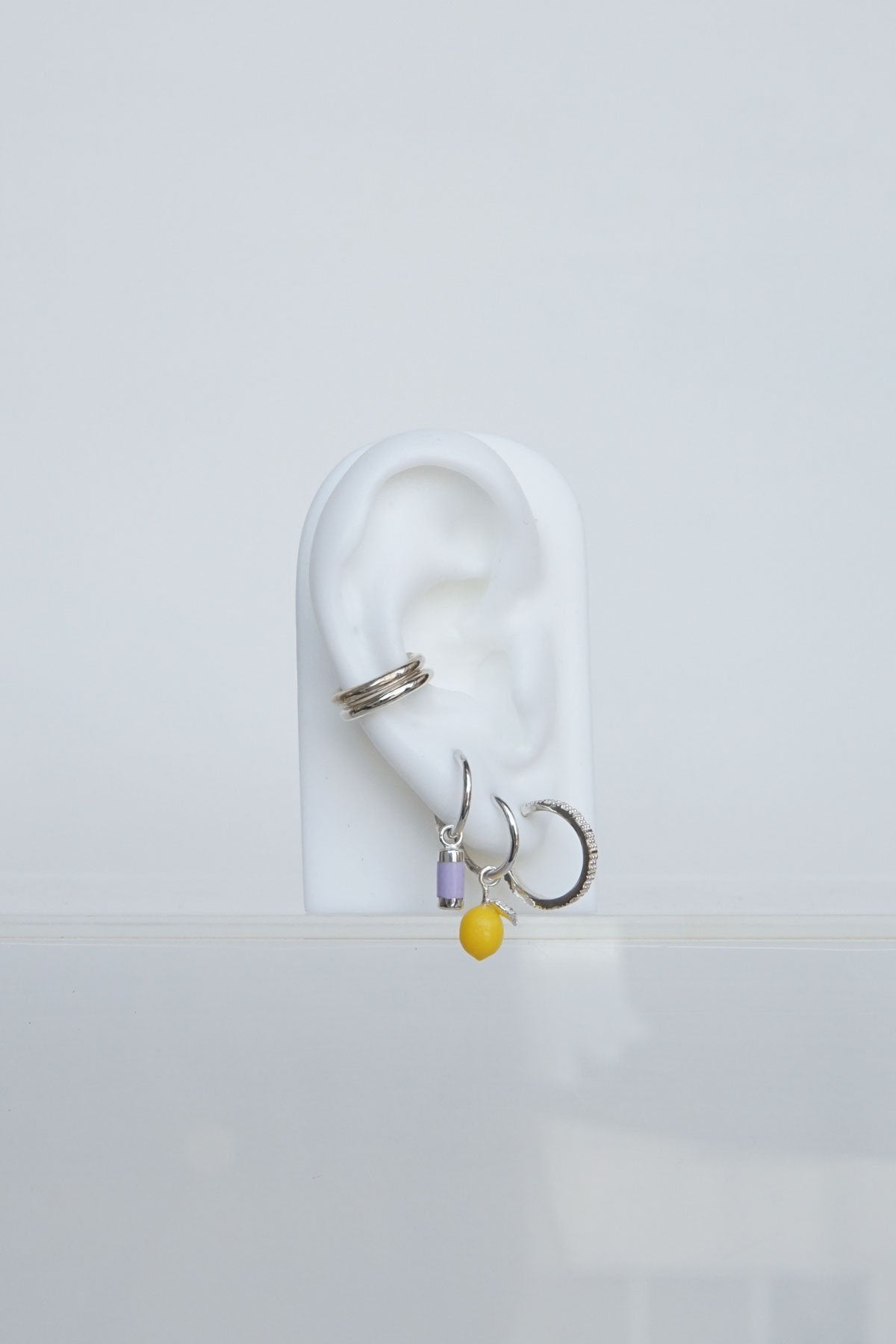 Lemon earring silver-abc