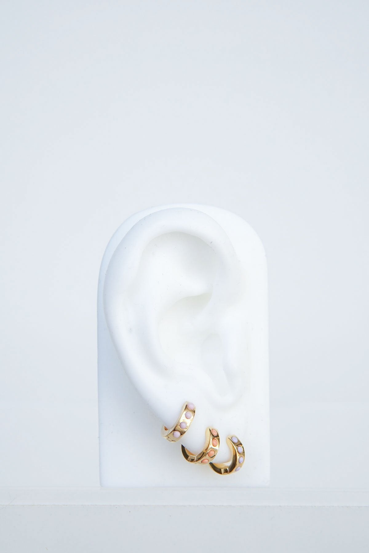 Pink cloud huggie gold plated-Huggie-wildthings_collectables-Gold plated---abc