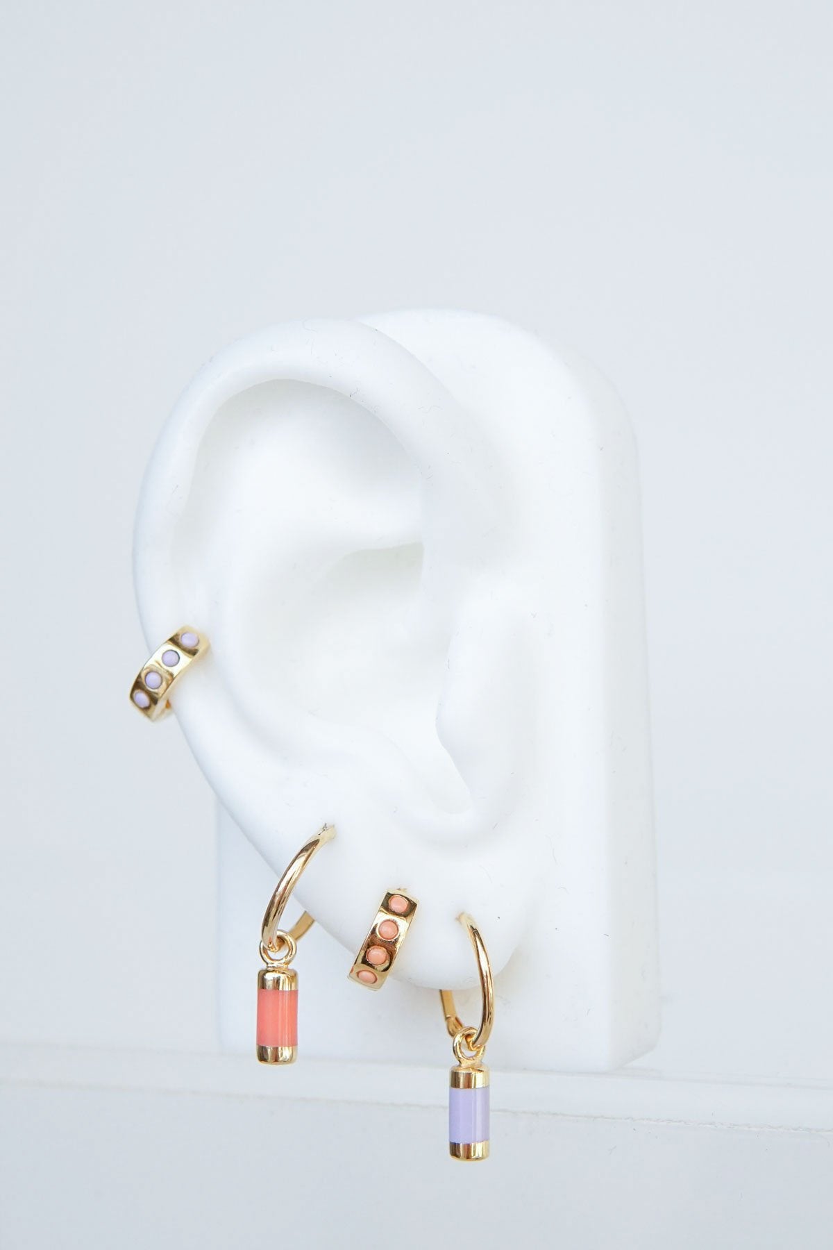 Peach cloud huggie gold plated-Huggie-wildthings_collectables-Gold plated---abc