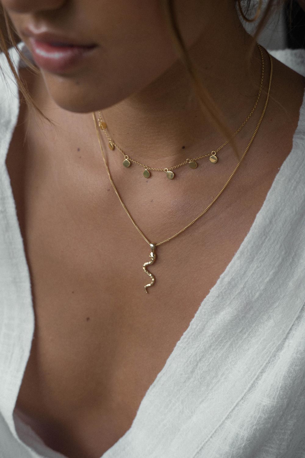 Snake necklace gold plated-Necklace-Wildthings_collectables-Gold plated---abc