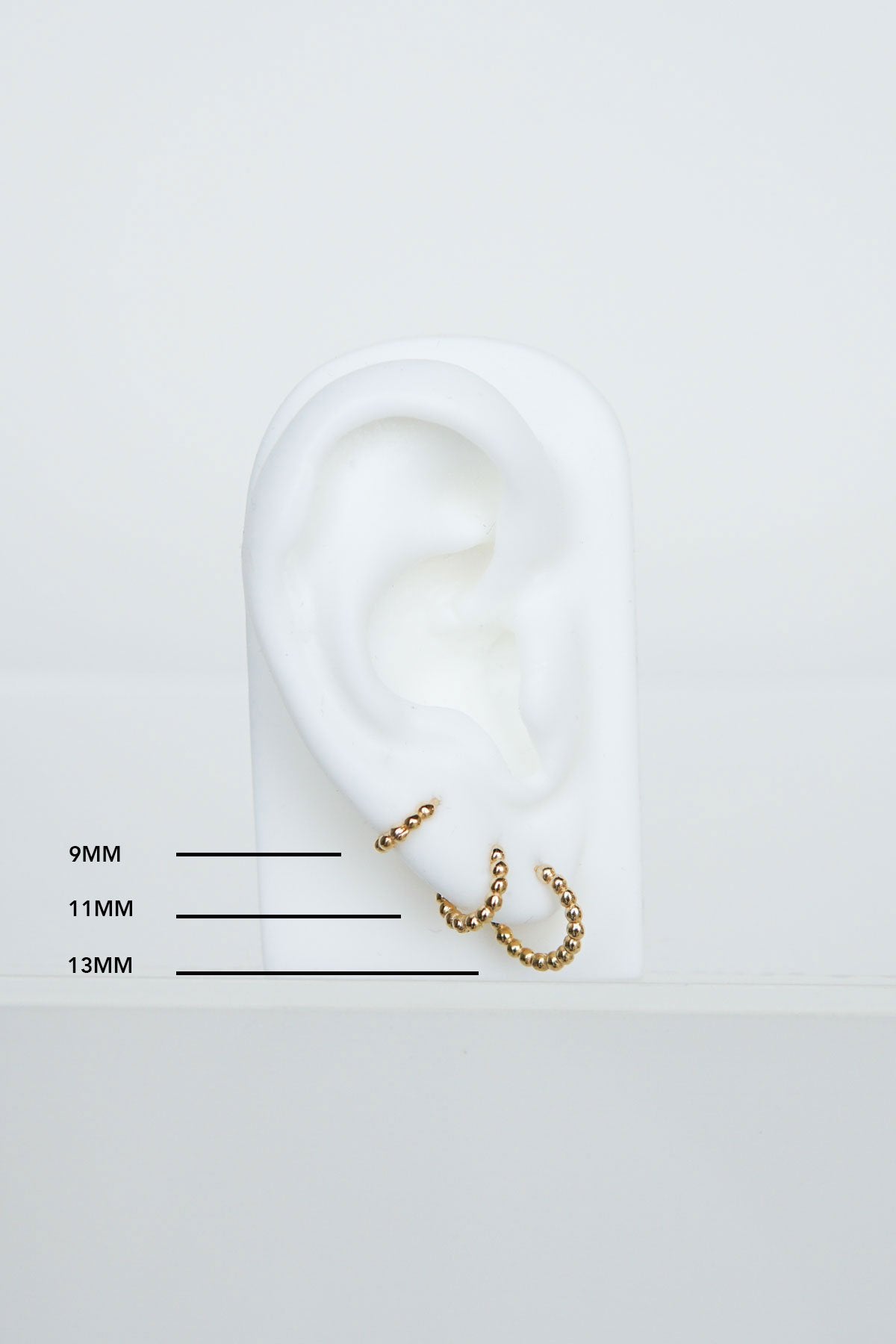 Small dots hoop gold plated (13mm)-Hoop-wildthings_collectables-Single piece-Gold plated--abc