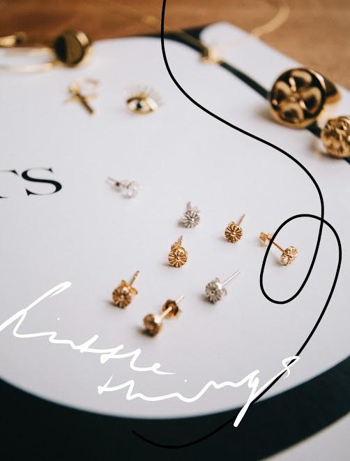 Wildflower ear stud 14k solid gold-Earring-Wildthings_collectables-Solid Gold---abc