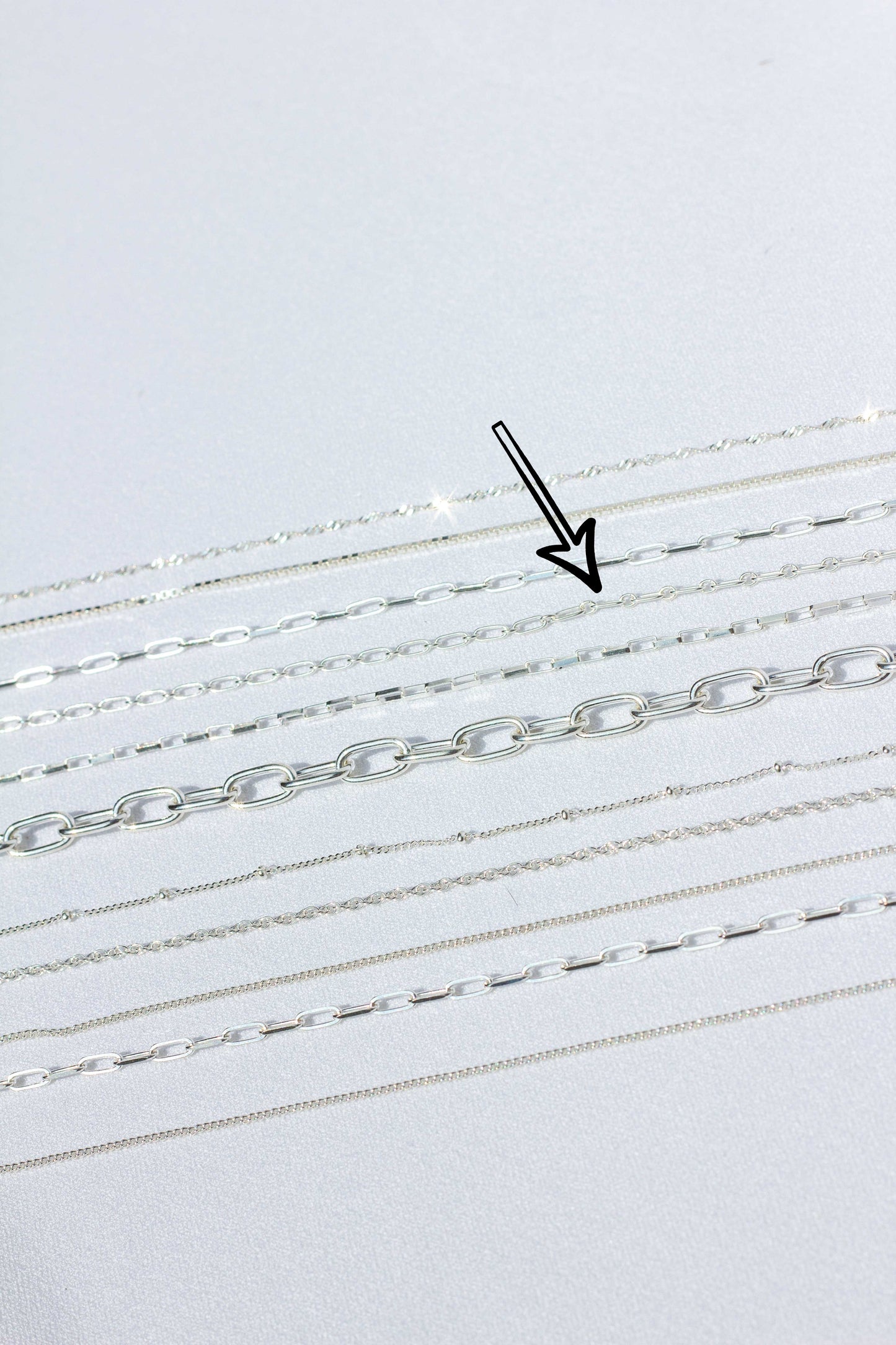 Figaro choker silver (36cm)-abc