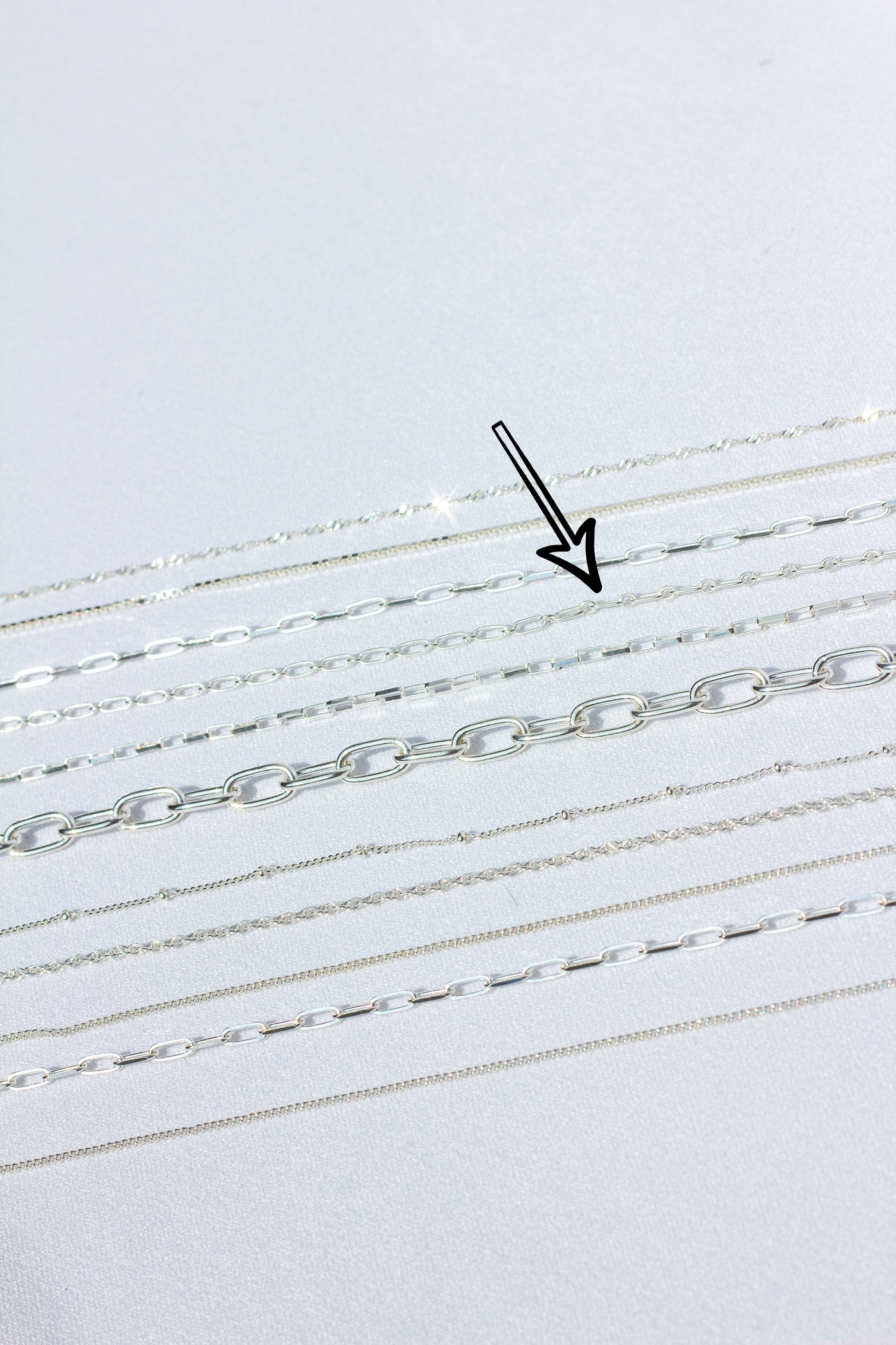 Figaro choker silver (36cm)-abc