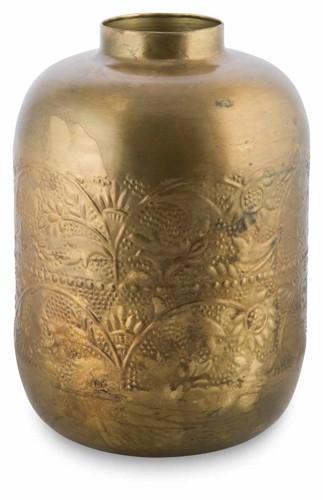 Iron Vase with Embossed Pattern-abc