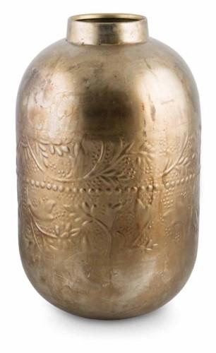 Iron Vase with Embossed Pattern-abc