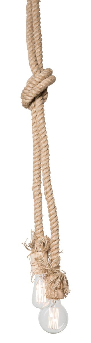 Pendant 2 Lamp Wood Hemp Rope-Lighting-Home & Giftware-Default Title---abc