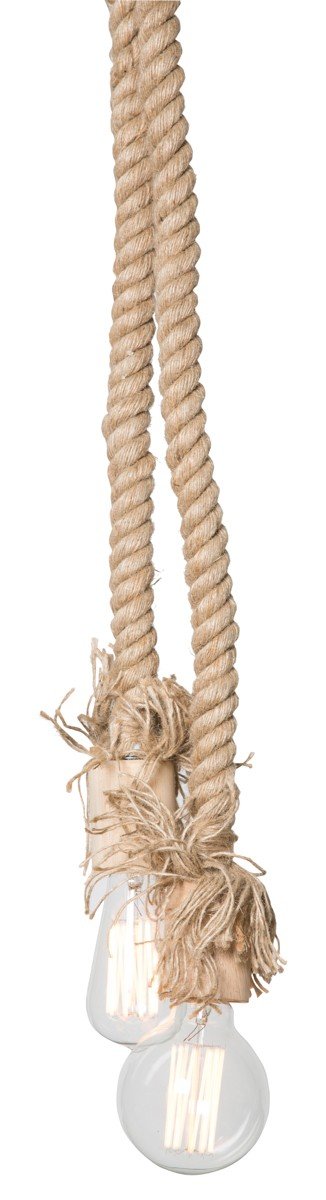 Pendant 2 Lamp Wood Hemp Rope-Lighting-Home & Giftware-Default Title---abc