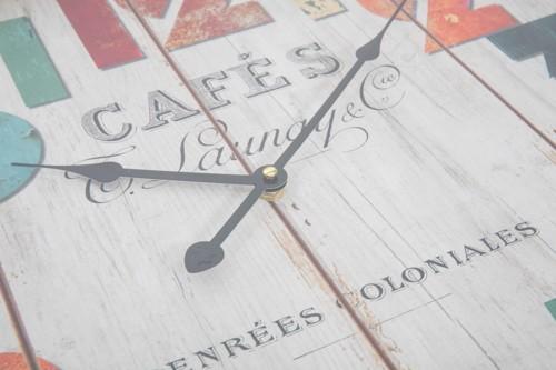 Cafe Red 62cm Metal Wall Clock-abc