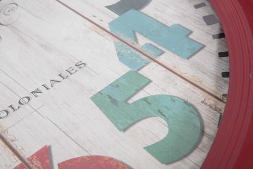 Cafe Red 62cm Metal Wall Clock-abc